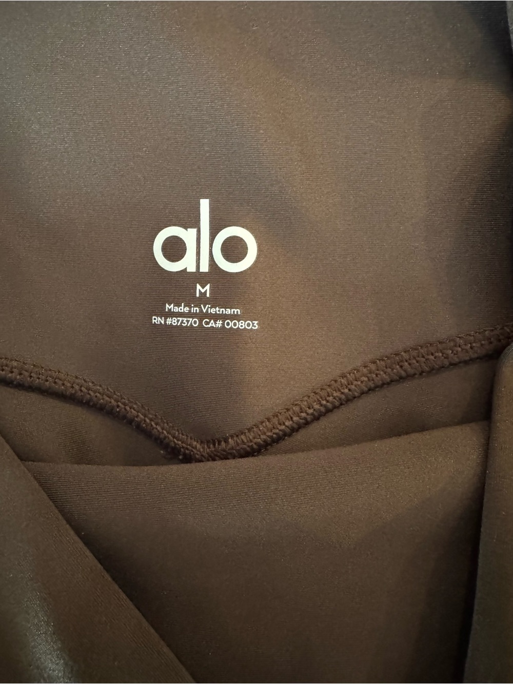 ALO Yoga Chocolate Brown Airlift High-Rise Elongated Leggings - Size M - Picture 6 of 6